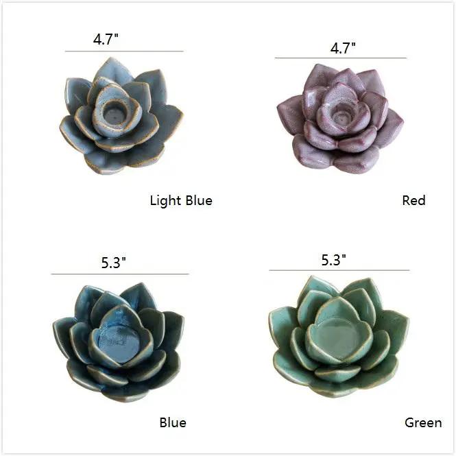 Ceramic Floral Candle Holder by RusticReach