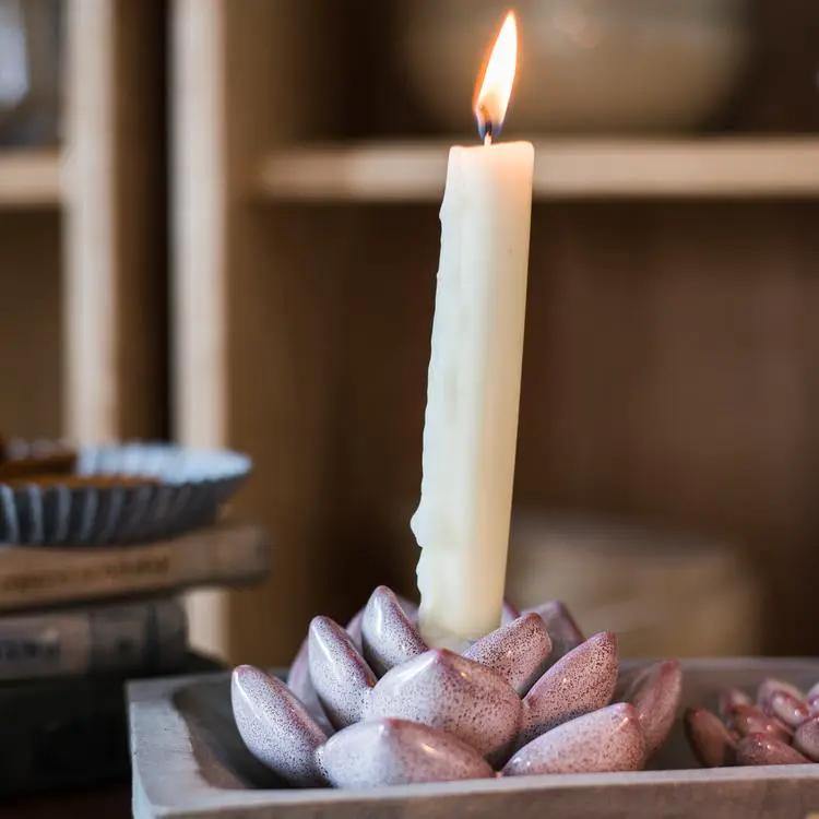 Ceramic Floral Candle Holder by RusticReach