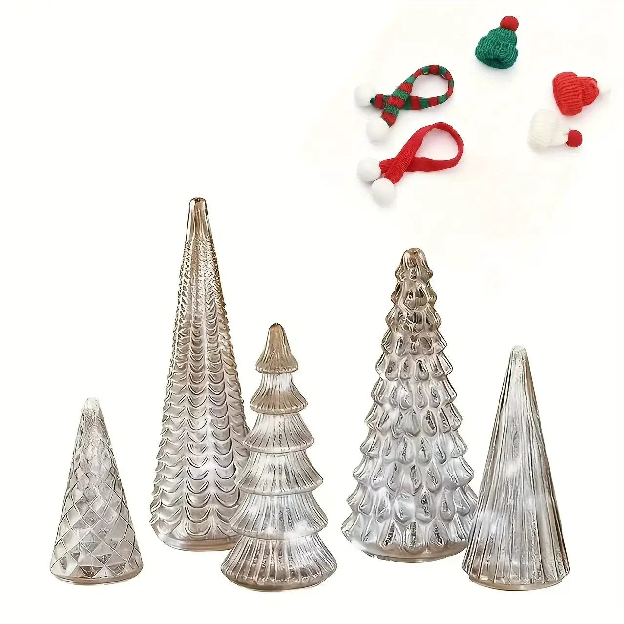 Ceramic Glowing Christmas Tree Figurine with Colorful Lights by House Of Avana