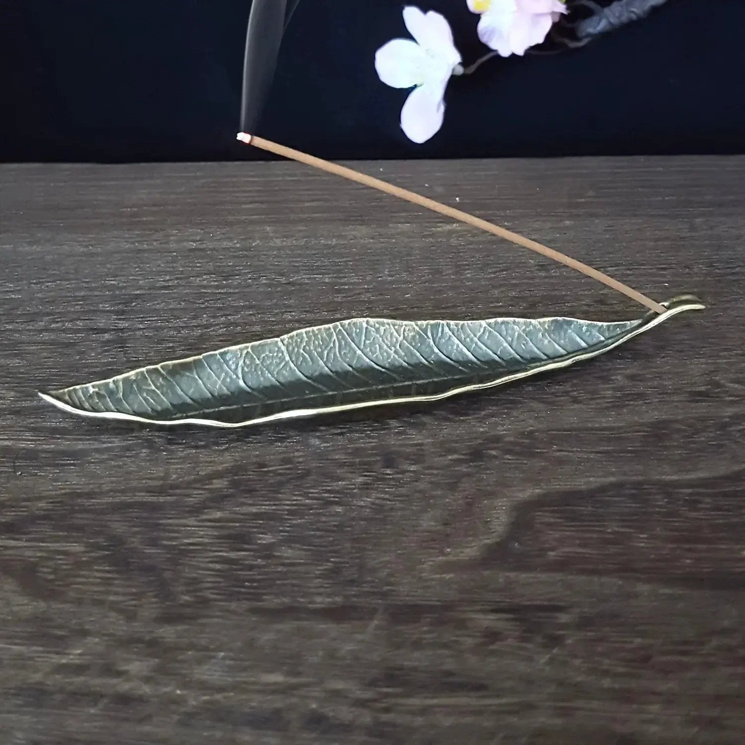 Ceramic Incense Holder - Japanese Tree Leaf Design by House Of Avana