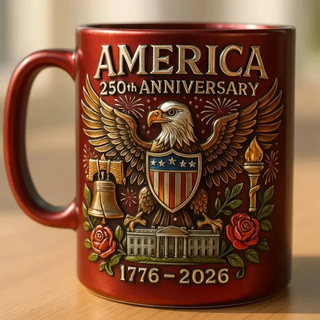 Ceramic Mug - Patriotic Ceramic 14oz by House Of Avana