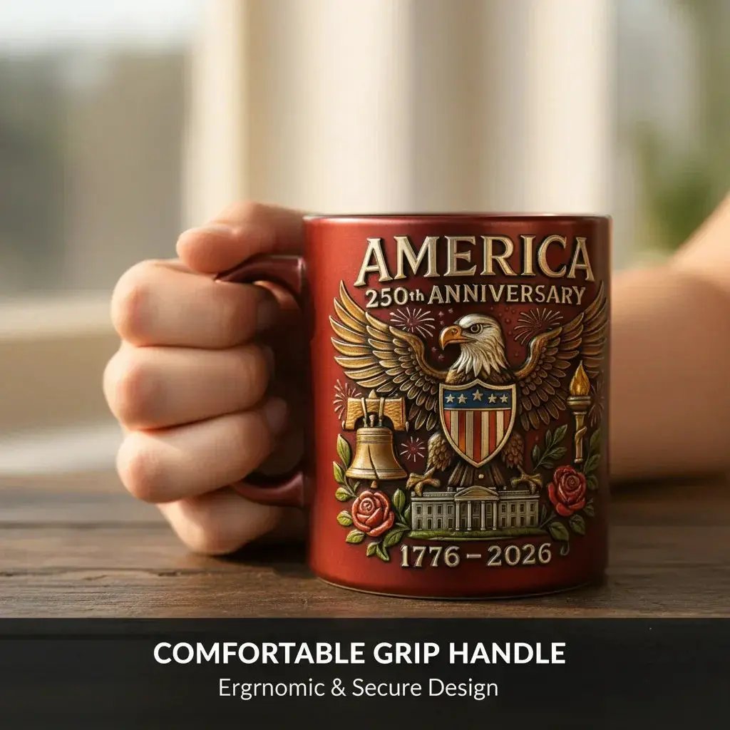 Ceramic Mug - Patriotic Ceramic 14oz by House Of Avana