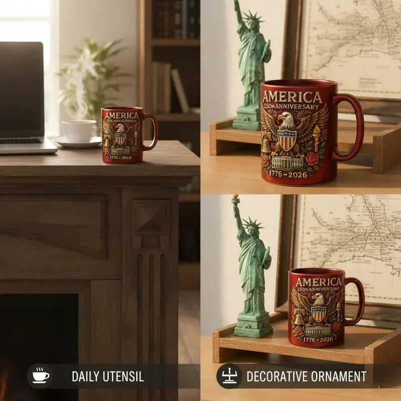 Ceramic Mug - Patriotic Ceramic 14oz by House Of Avana