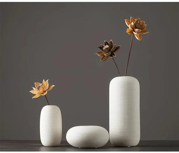 Ceramic Scandinavian Vase for Tabletop Flower Arrangement by House Of Avana