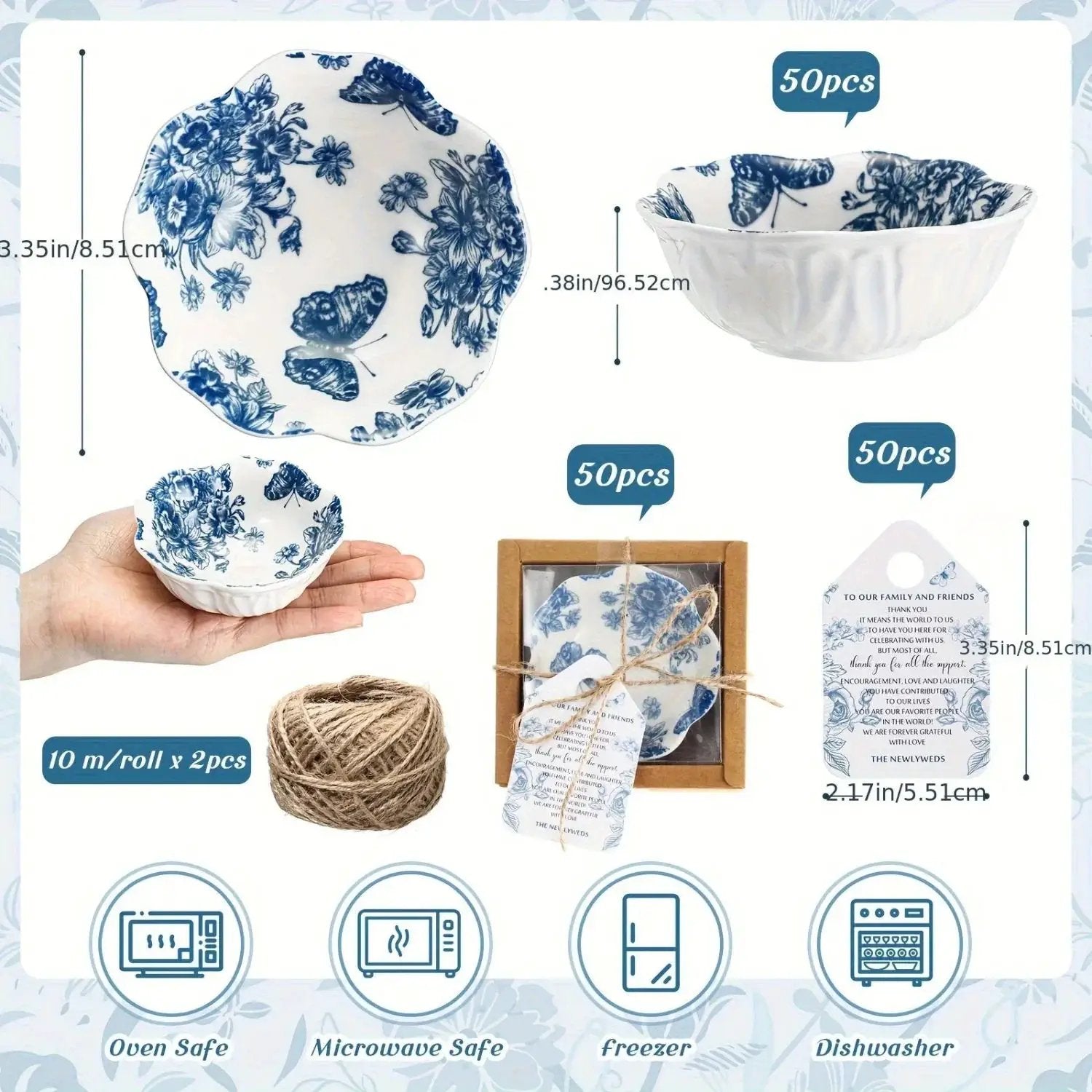 Ceramic Small Bowls 50 Pack Miniature Serving Dishes by House Of Avana