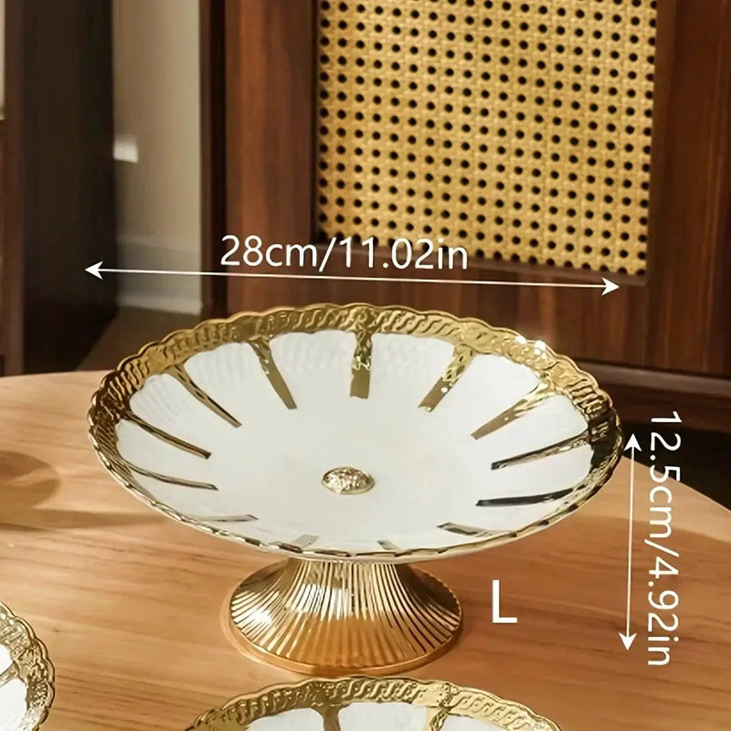 Ceramic Tray - Decorative Ceramic White by House Of Avana