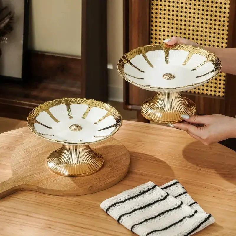 Ceramic Tray - Decorative Ceramic White by House Of Avana