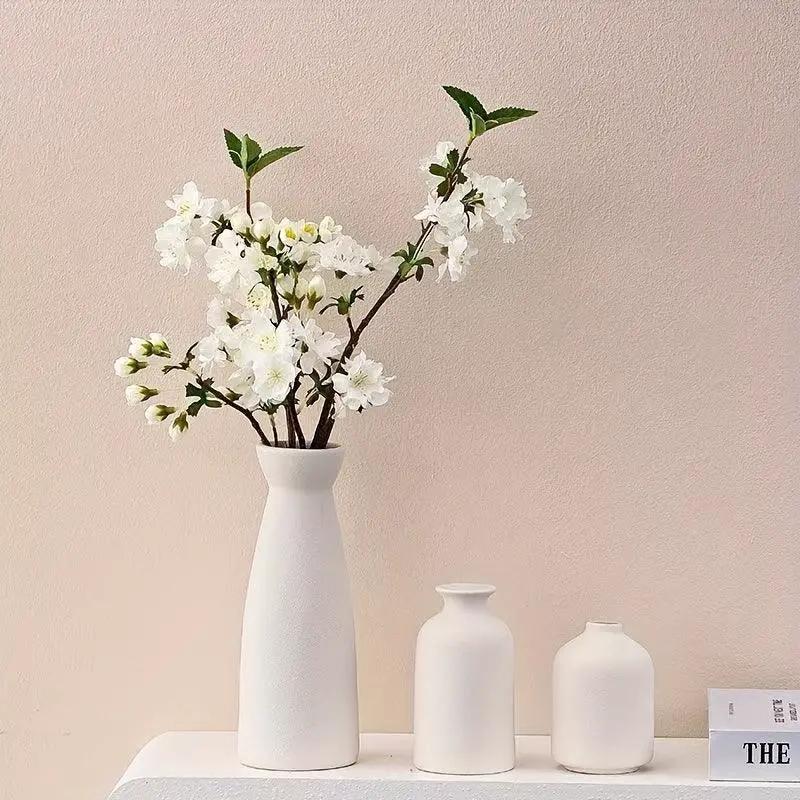 Ceramic Vase Set of 3 Modern Boho Style Vases by House Of Avana