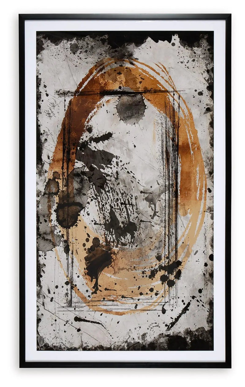 Clefting - Wall Art - Black / Caramel / Tan by Unique Piece Furniture
