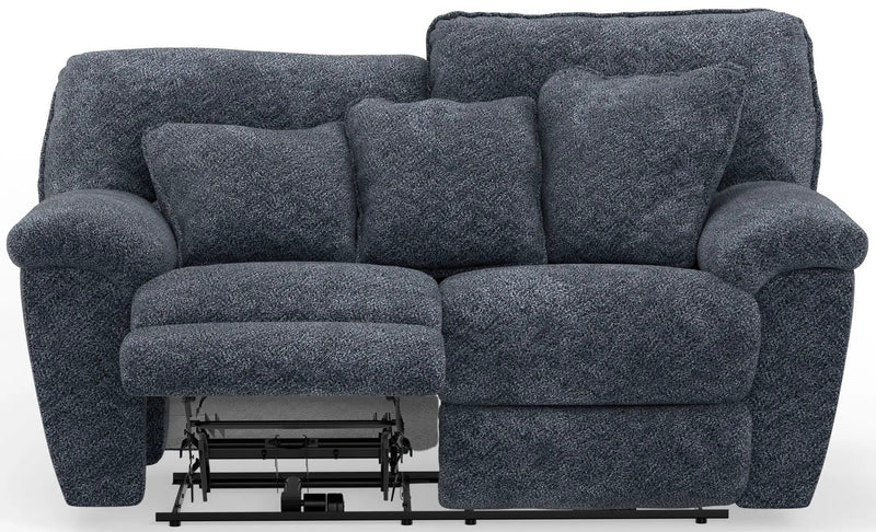 Paxon - Deep Seat Power Reclining Loveseat With Power Adjustable Headrest - Smoke by Unique Piece Furniture