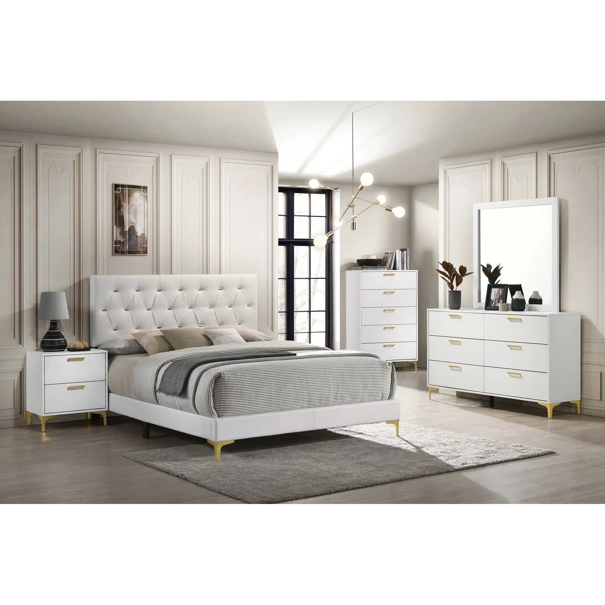 Karena - Rectangular 5 Drawer Chest - White