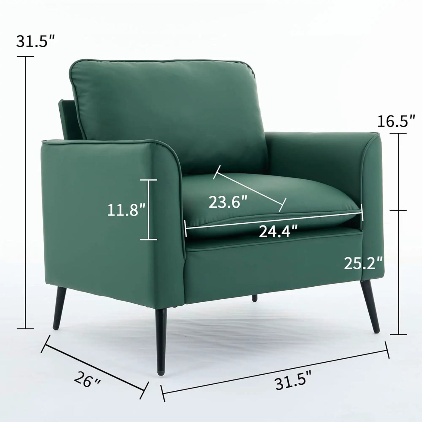 Nordic Retro Light Luxury Upholstered Sofa Chair by Unique Piece Furniture