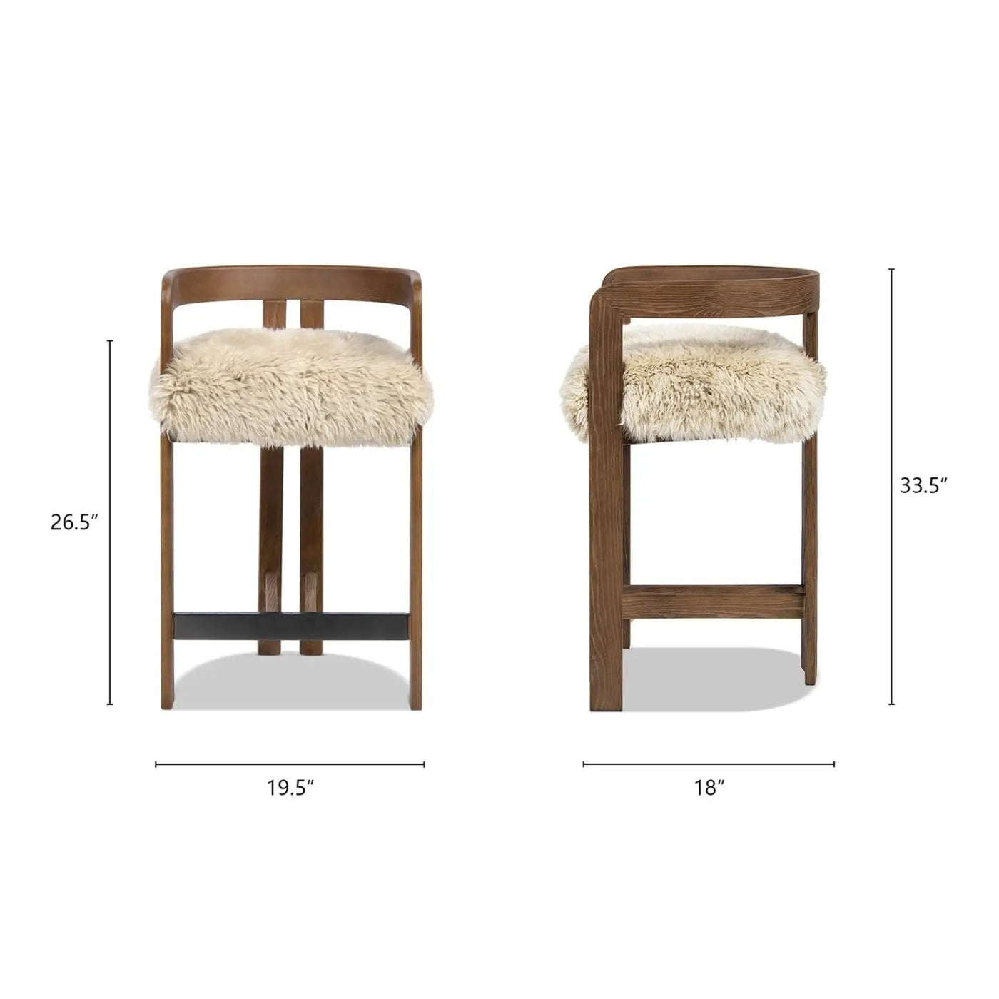 Millwick - Low Back Counter Stool by HouseOfZazla