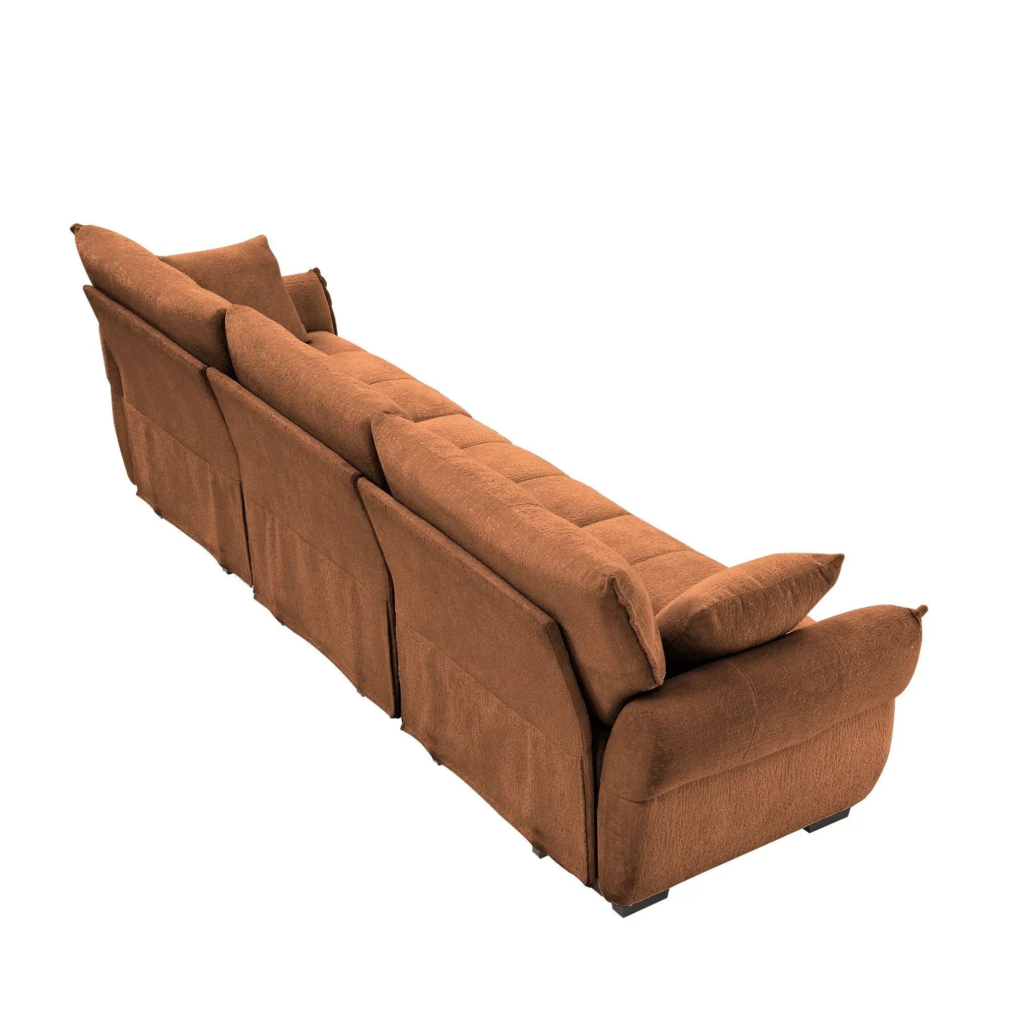 Modern Sofa & Pillows, Textured Cover, High Rebound Cushions by Unique Piece Furniture