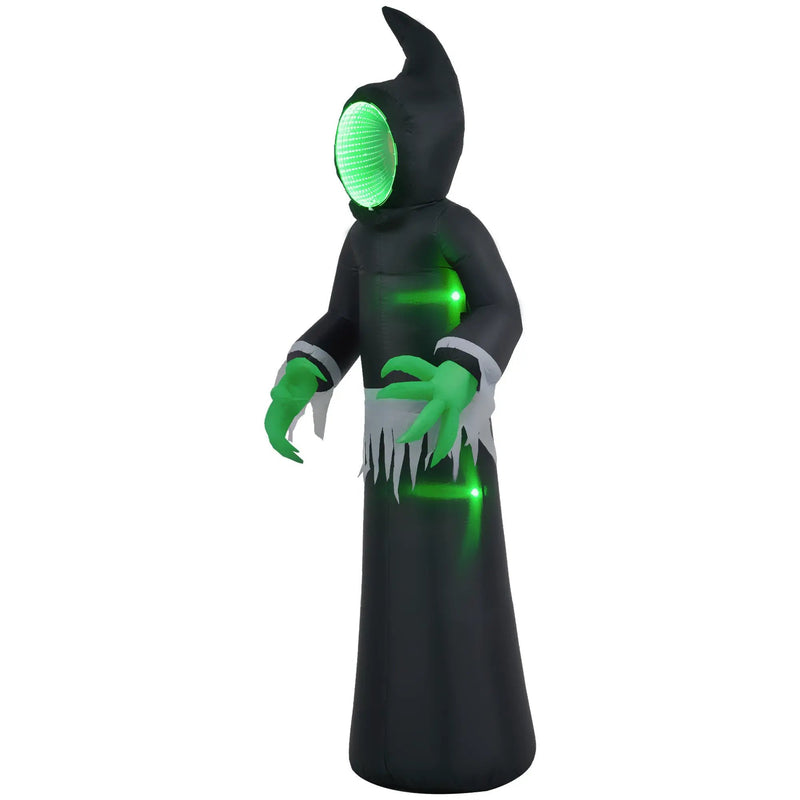 HOMCOM 8ft Inflatable Halloween Decoration Mirror Face Ghost by HouseOfZazla