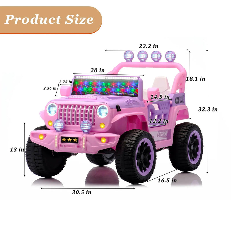 Electric Car With Remote Control, Colorful LED Lights, USB & MP3 by HouseOfZazla