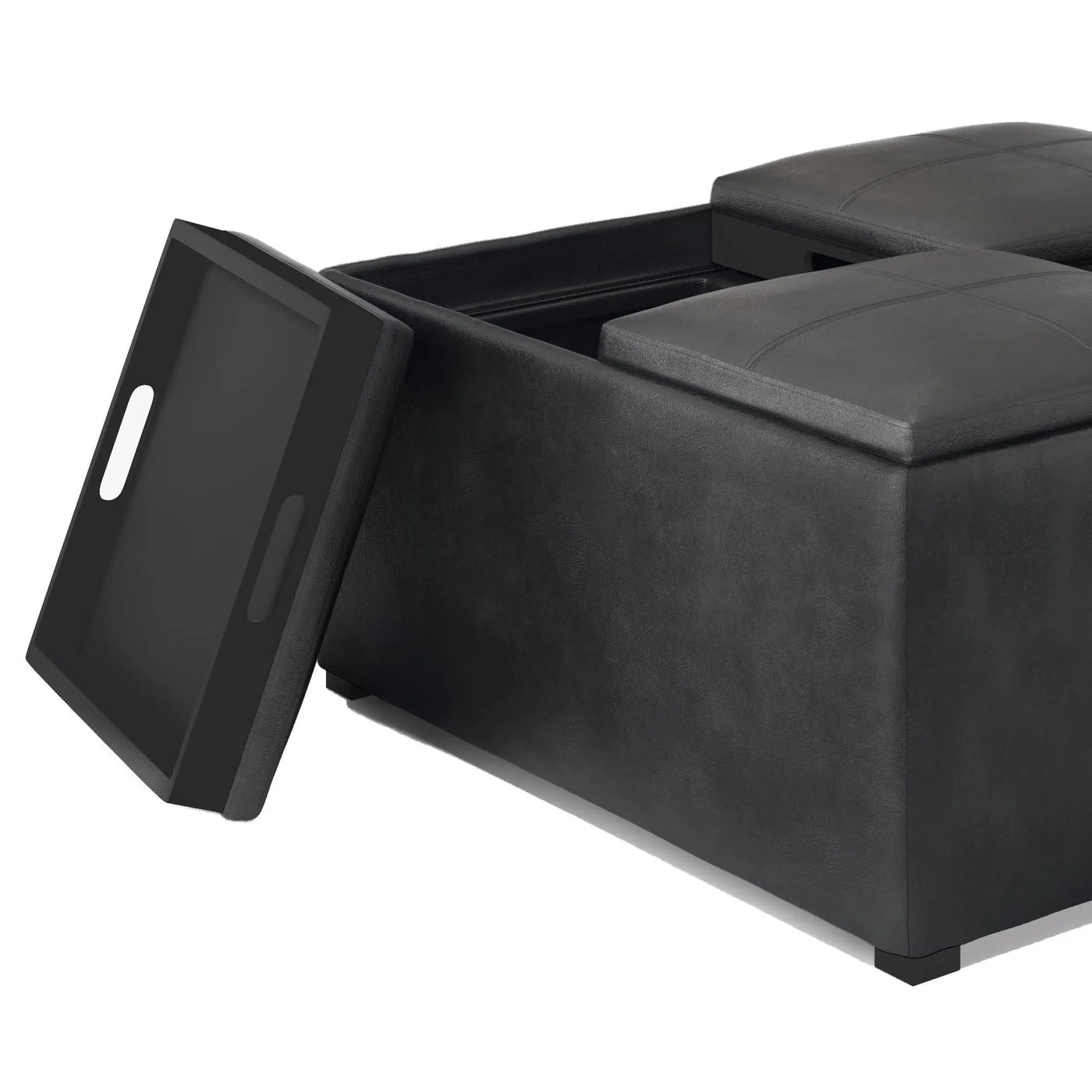 Avalon - Upholstered Square Coffee Table Storage Ottoman by HouseOfZazla