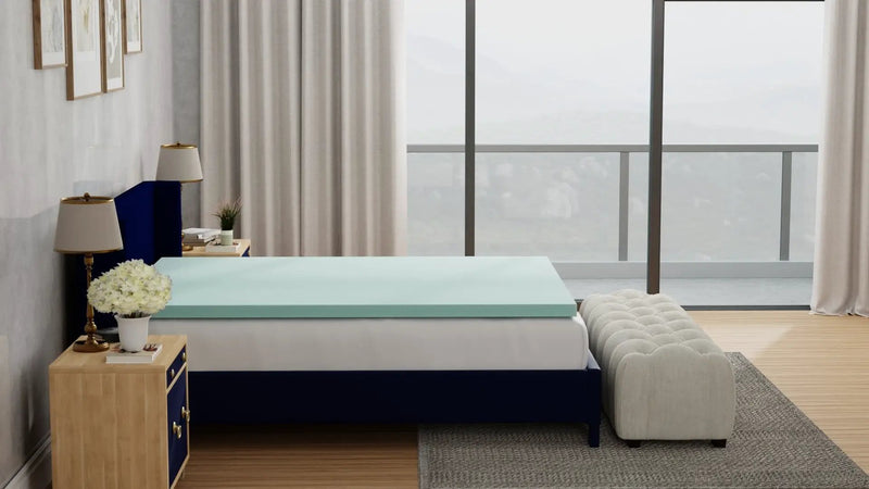 Omne Sleep Plush 3 Inch Twin Memory Foam Cooling Mattress Topper by HouseOfZazla
