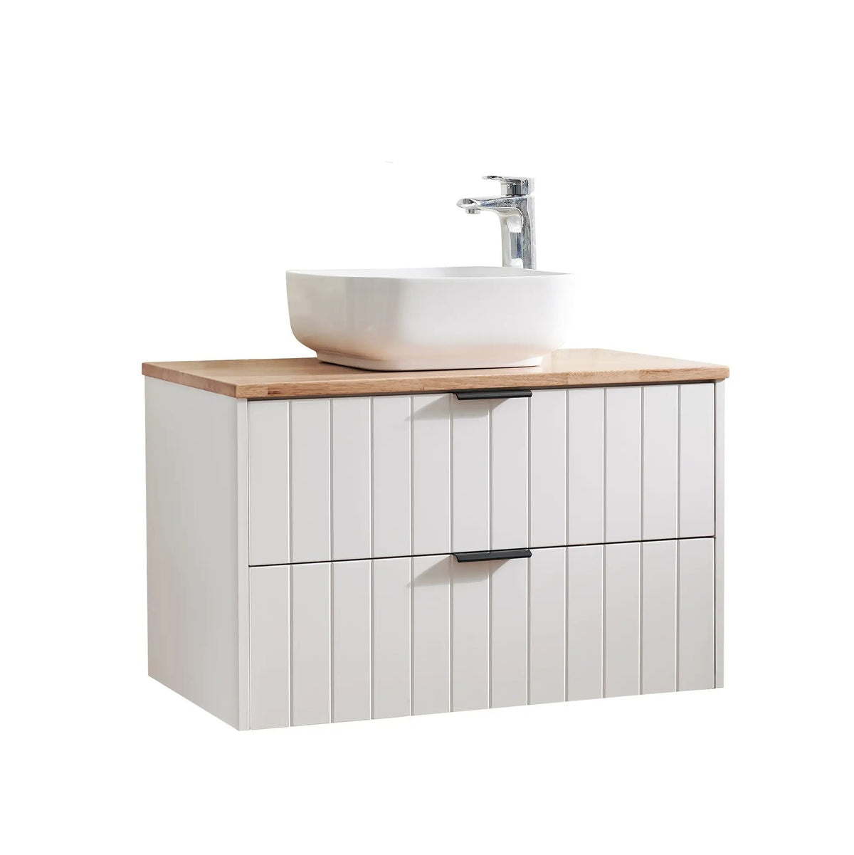 32-Inch Double Drawer Wall-Mounted Bathroom Vanity, photo 7 of 10