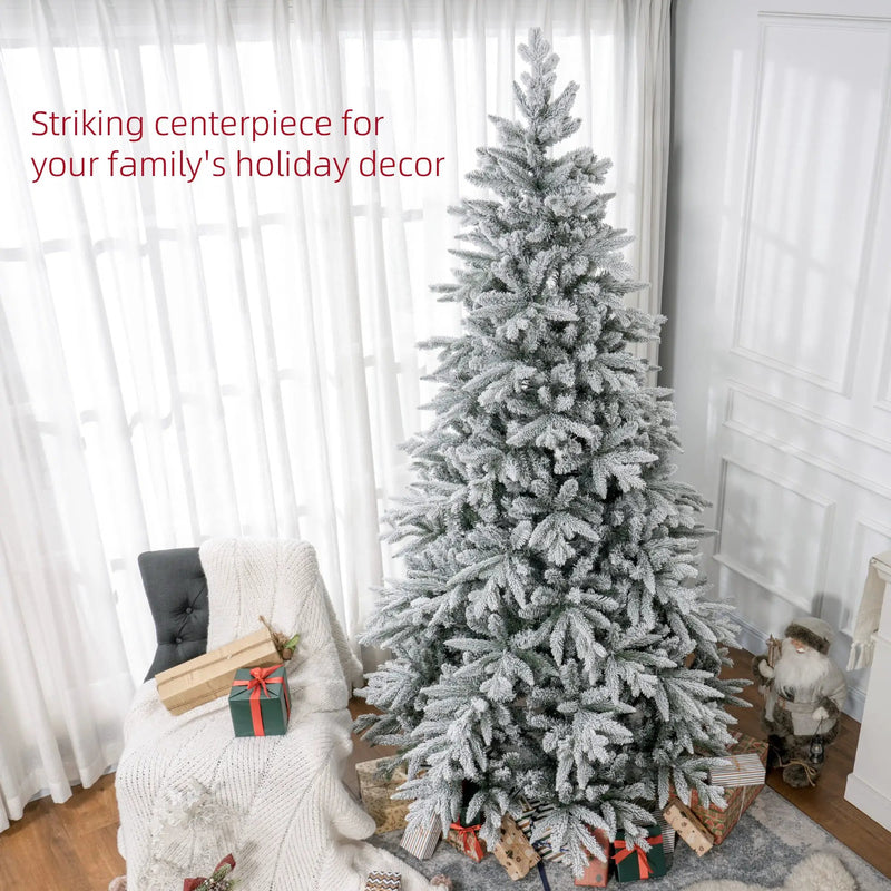 Artificial Flocked Christmas Tree with Snow Tips by HouseOfZazla