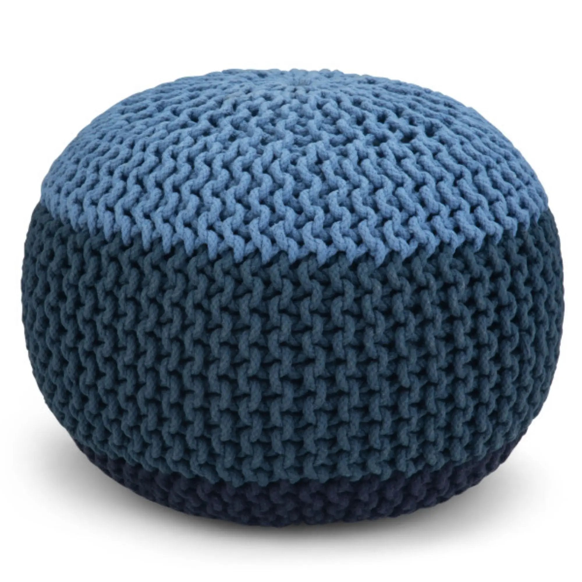 Nikki - Handcrafted Hand Knit Round Pouf by Unique Piece Furniture