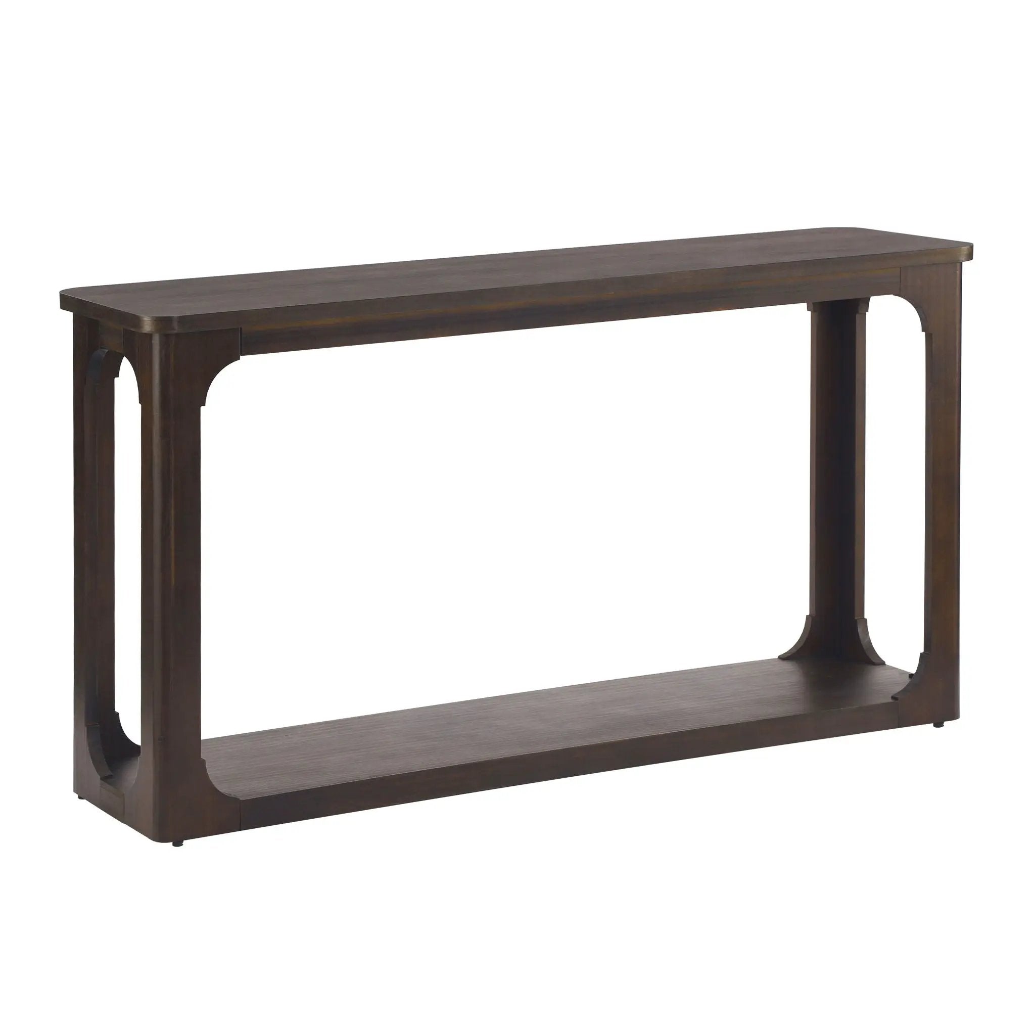 Console Table With Open Arch Cutouts For Living Room Hallway - Espresso by HouseOfZazla