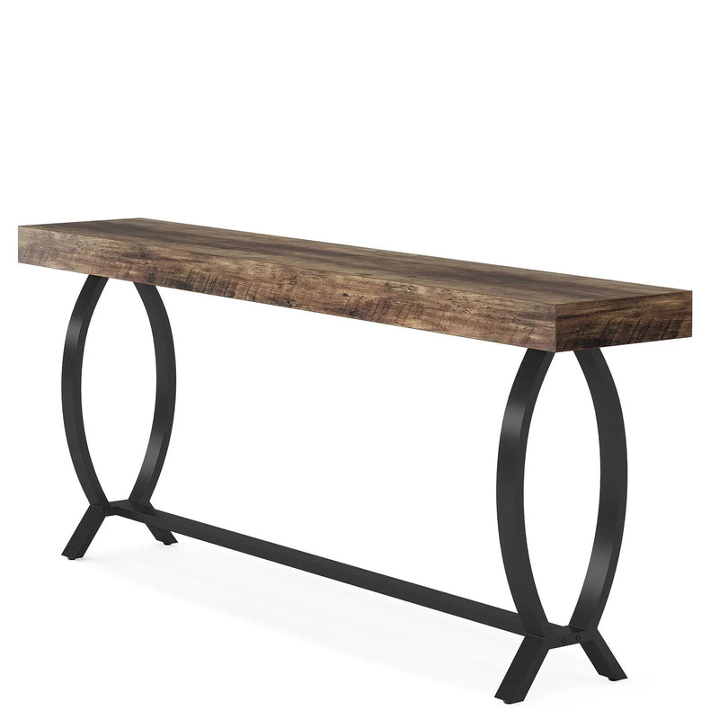 Console Table With Fish Tail Legs Extra Long - Brown by HouseOfZazla