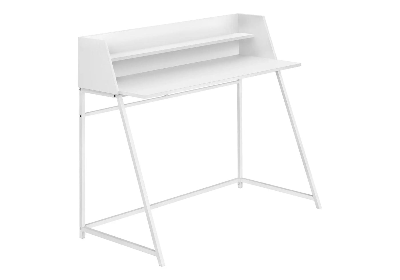 Computer Desk For Home Office, Laptop, Storage Shelves, Marble Look Contemporary & Modern by Unique Piece Furniture