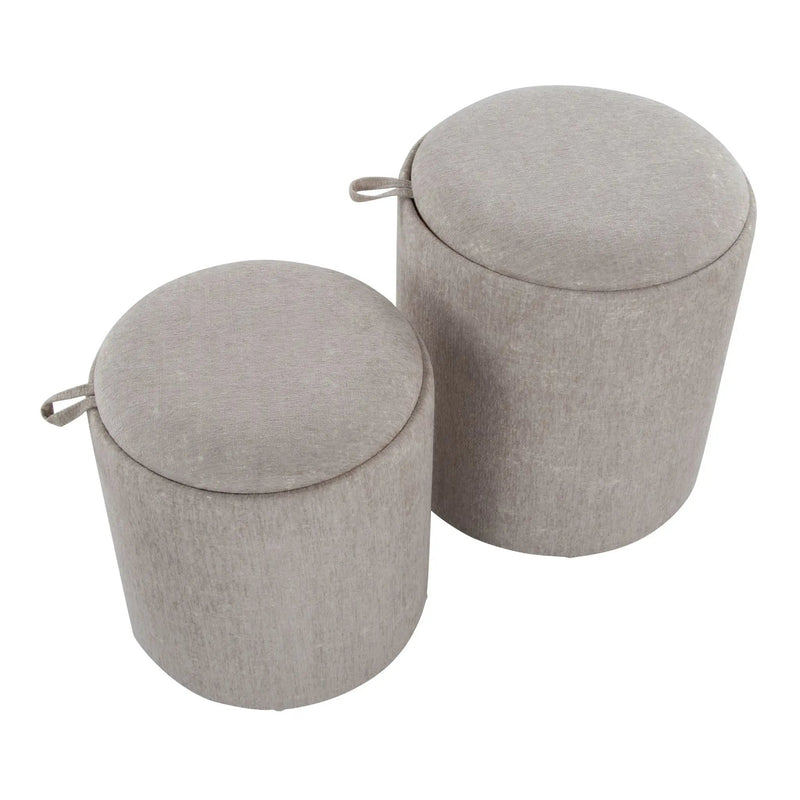 Tray - Contemporary Nesting Ottoman Set by Unique Piece Furniture