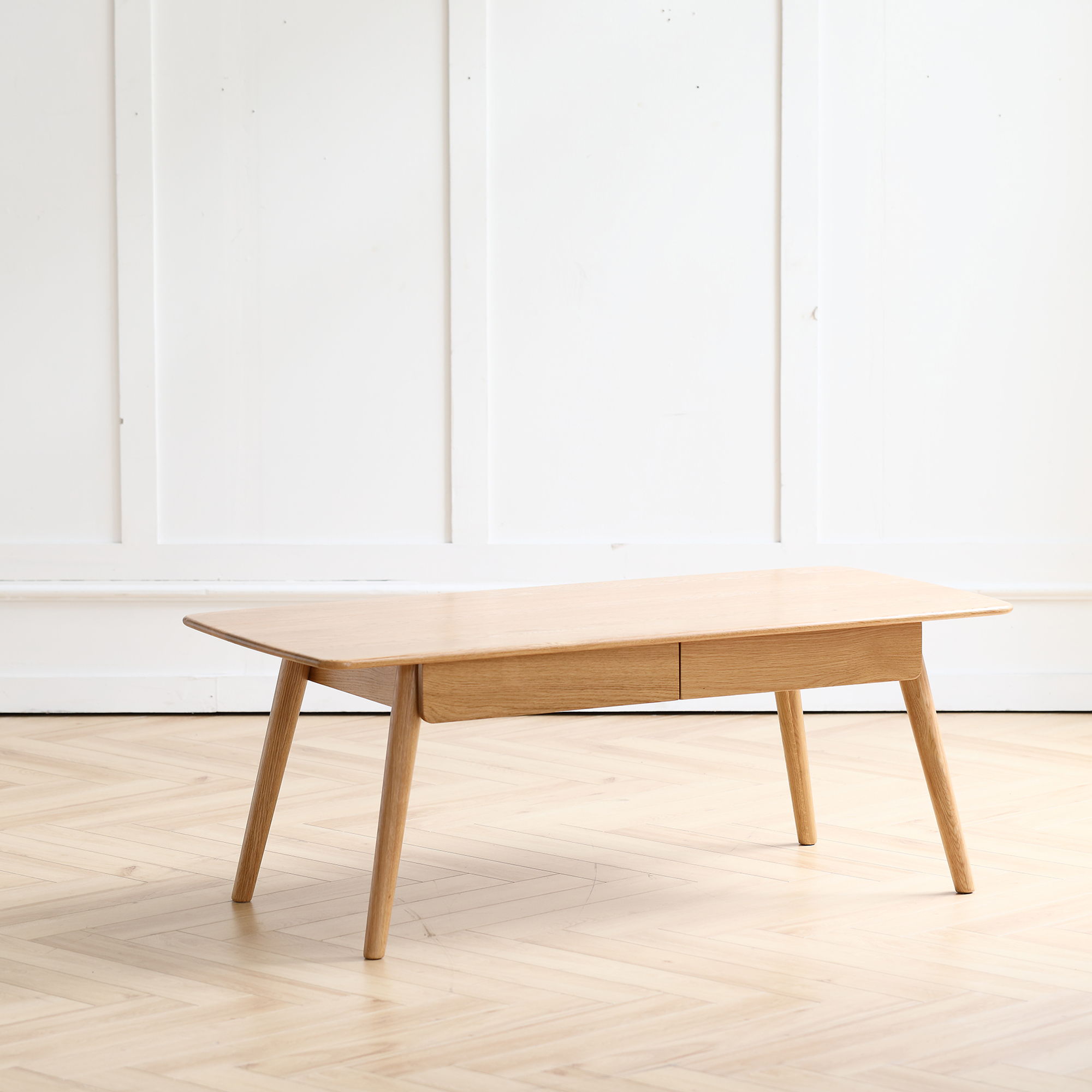 Low Table, Coffee Table With Storage Shelf - Natural by HouseOfZazla