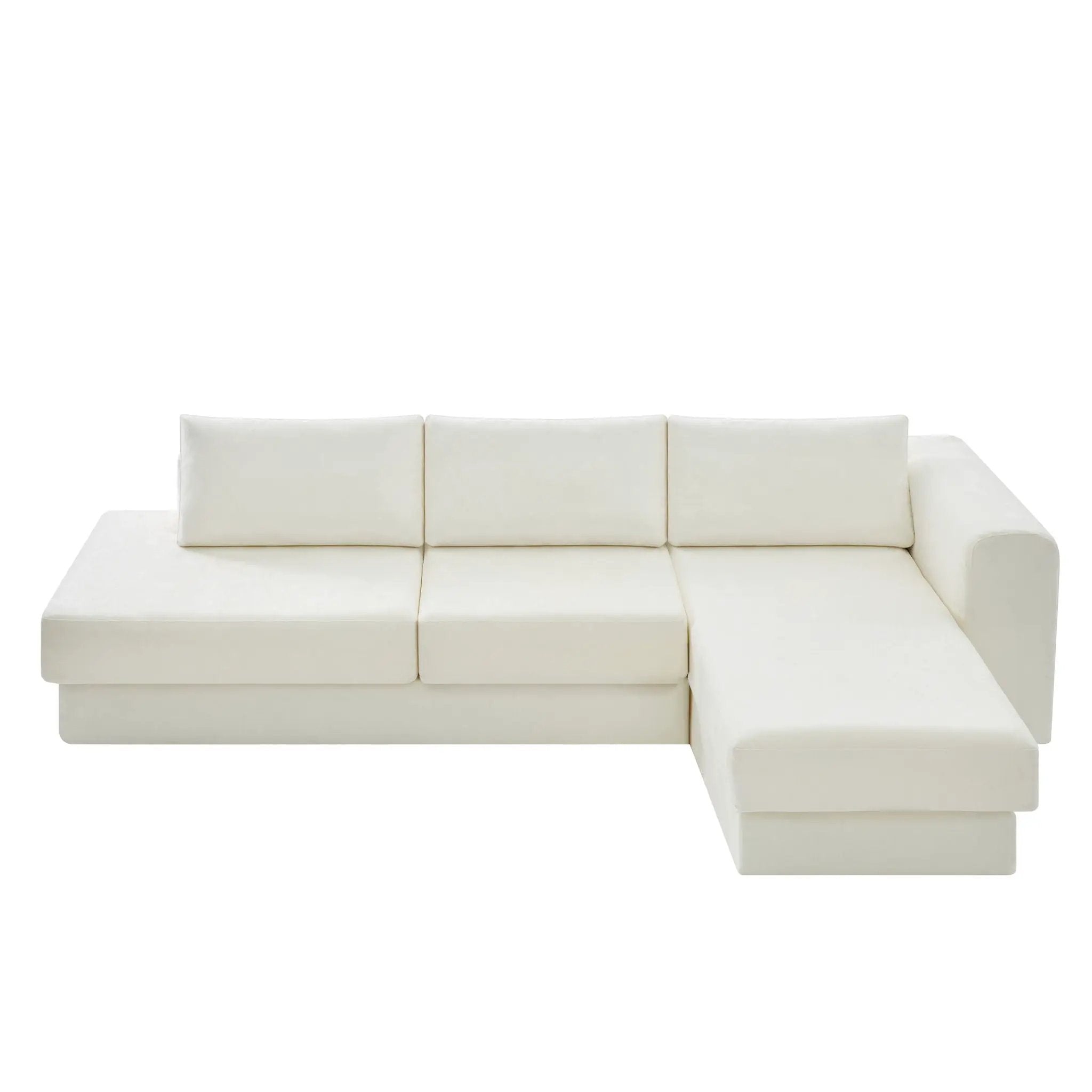L-Shaped Modular Sofa With Double Layer Cushion by HouseOfZazla