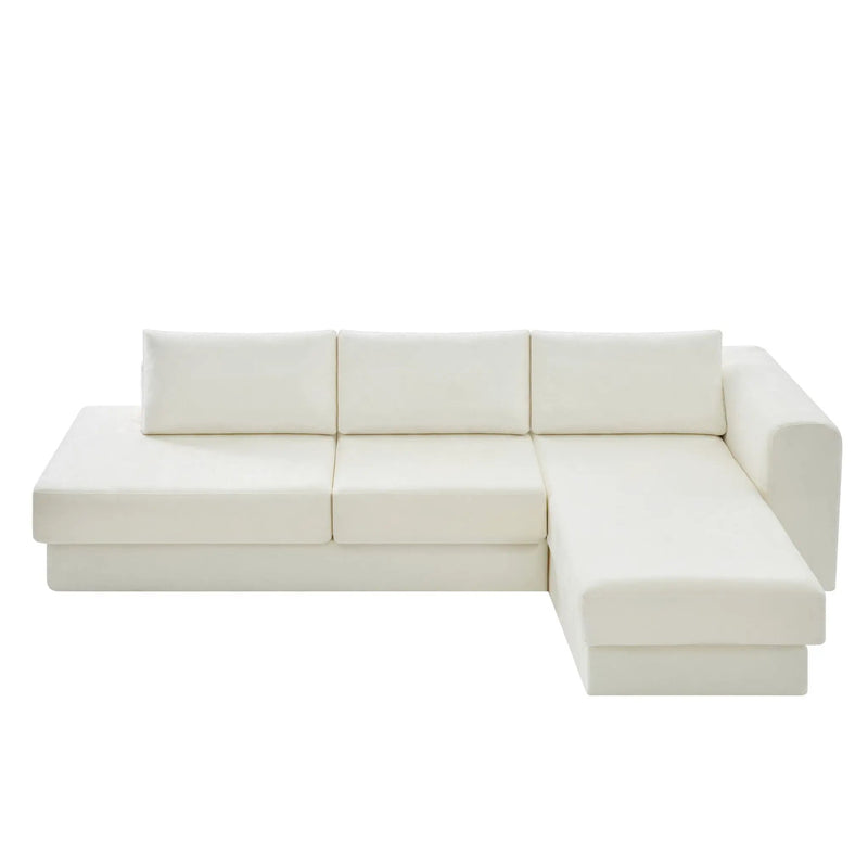 L-Shaped Modular Sofa With Double Layer Cushion by HouseOfZazla