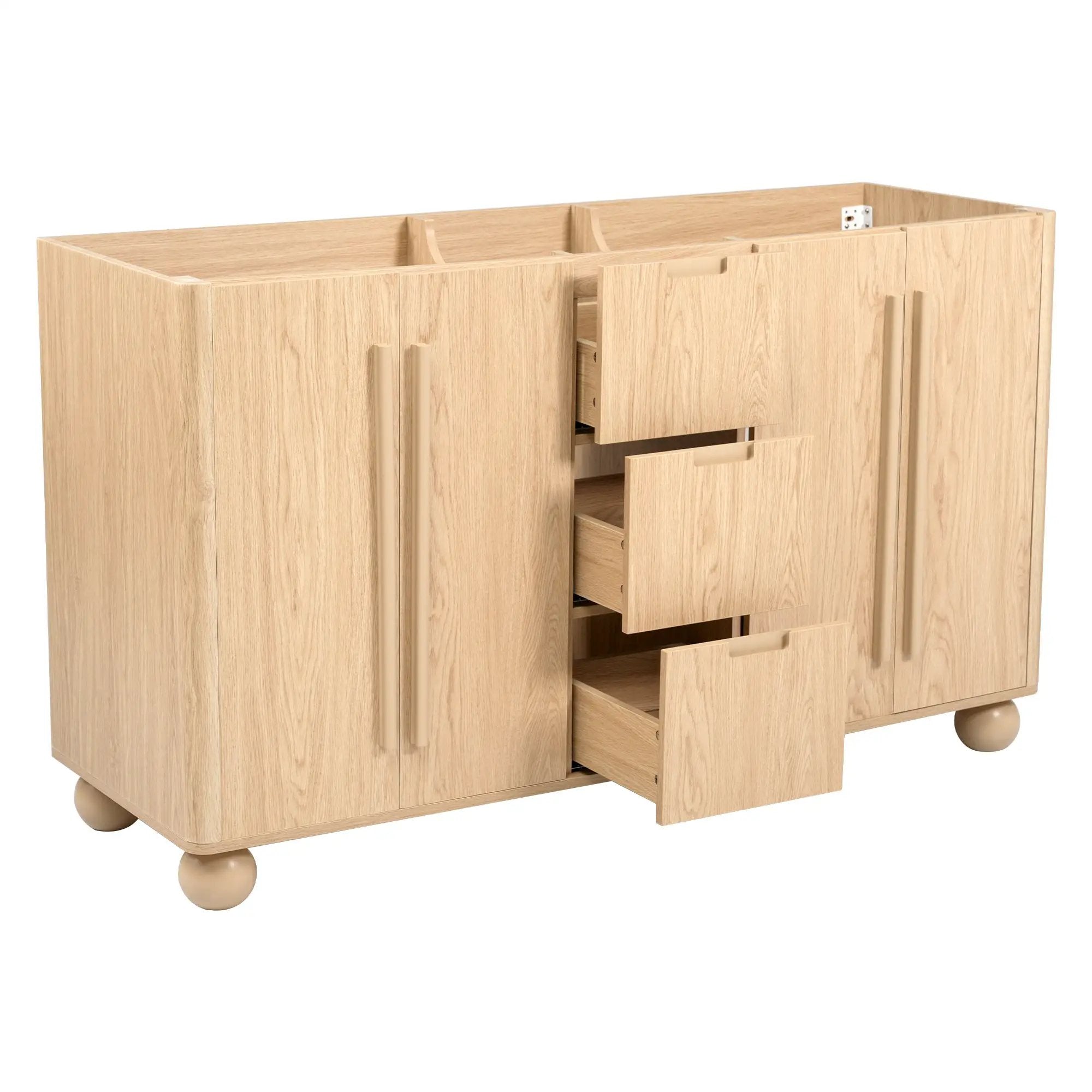 58.3" Bathroom Vanity Cabinet Only with Soft-Close Drawers by HouseOfZazla