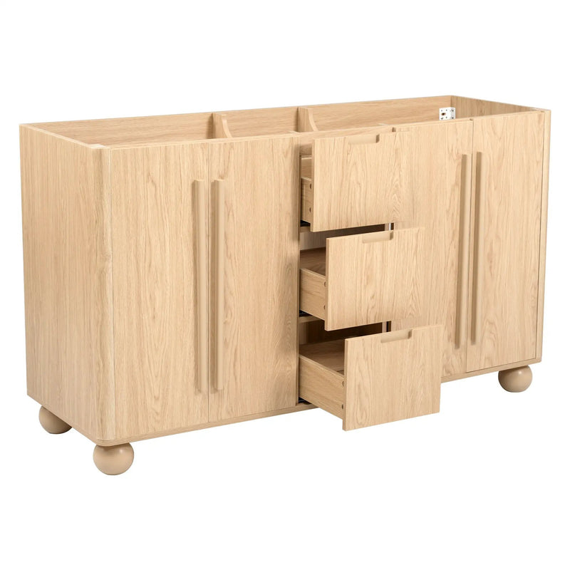 58.3" Bathroom Vanity Cabinet Only with Soft-Close Drawers by HouseOfZazla