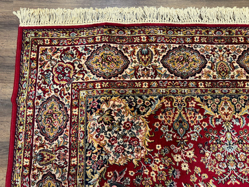 Persian Wool Rug 7x10, Couristan Carpet, Belgium Power Loomed Rug, Red, Floral, Traditional by Jewel Rugs