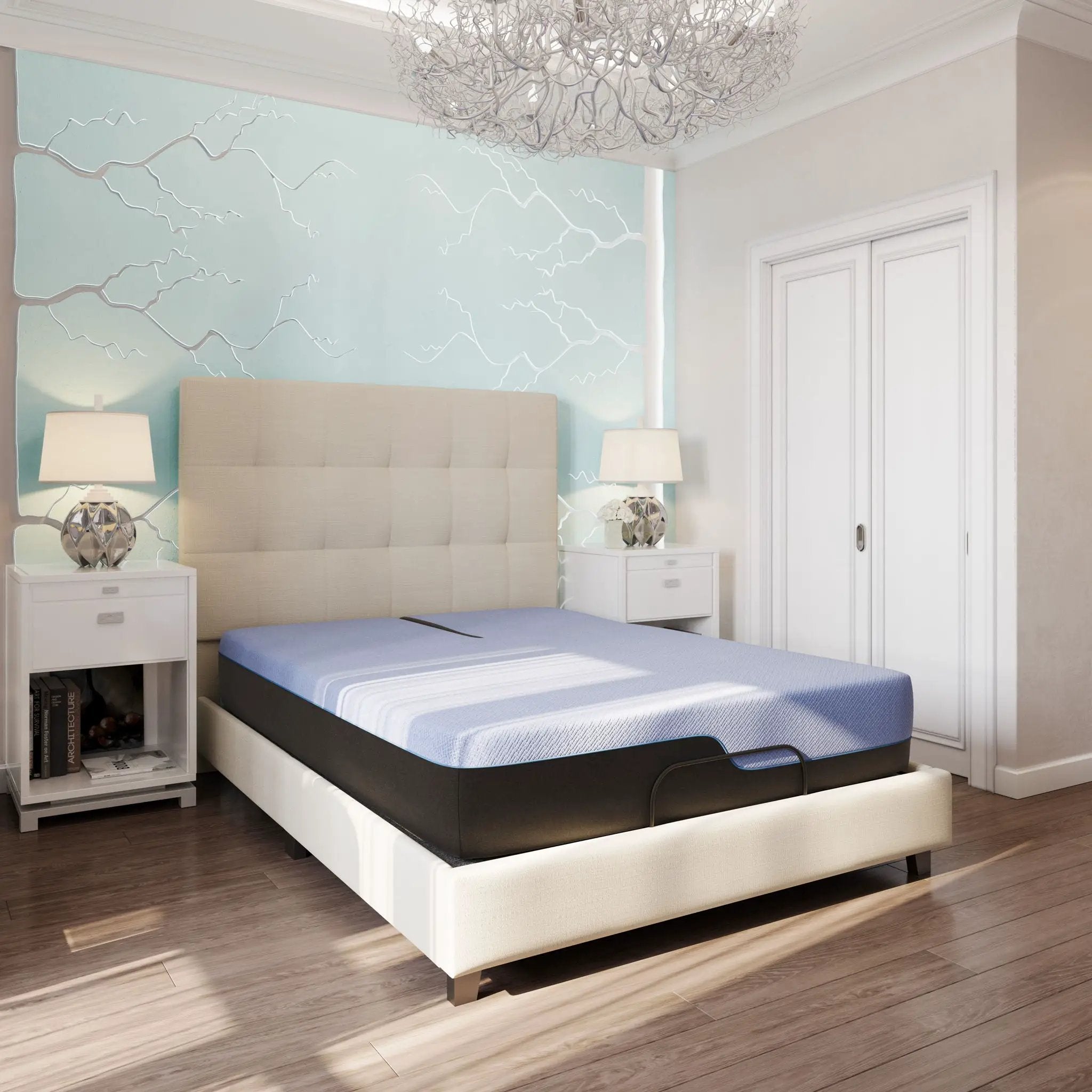 12" Refresh Flex Head Hybrid Cooling GelCare Memory Foam And Coil Mattress by Unique Piece Furniture