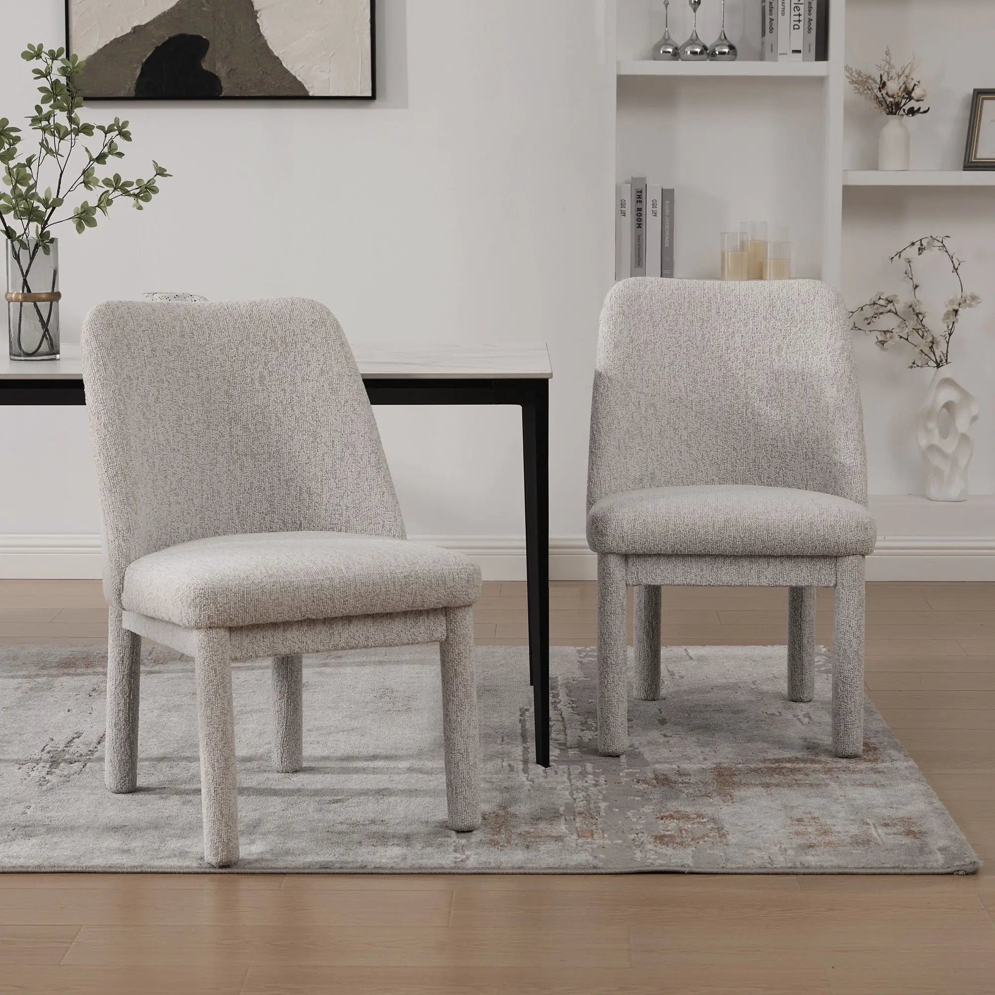 Wide Minimalist Dining Chair