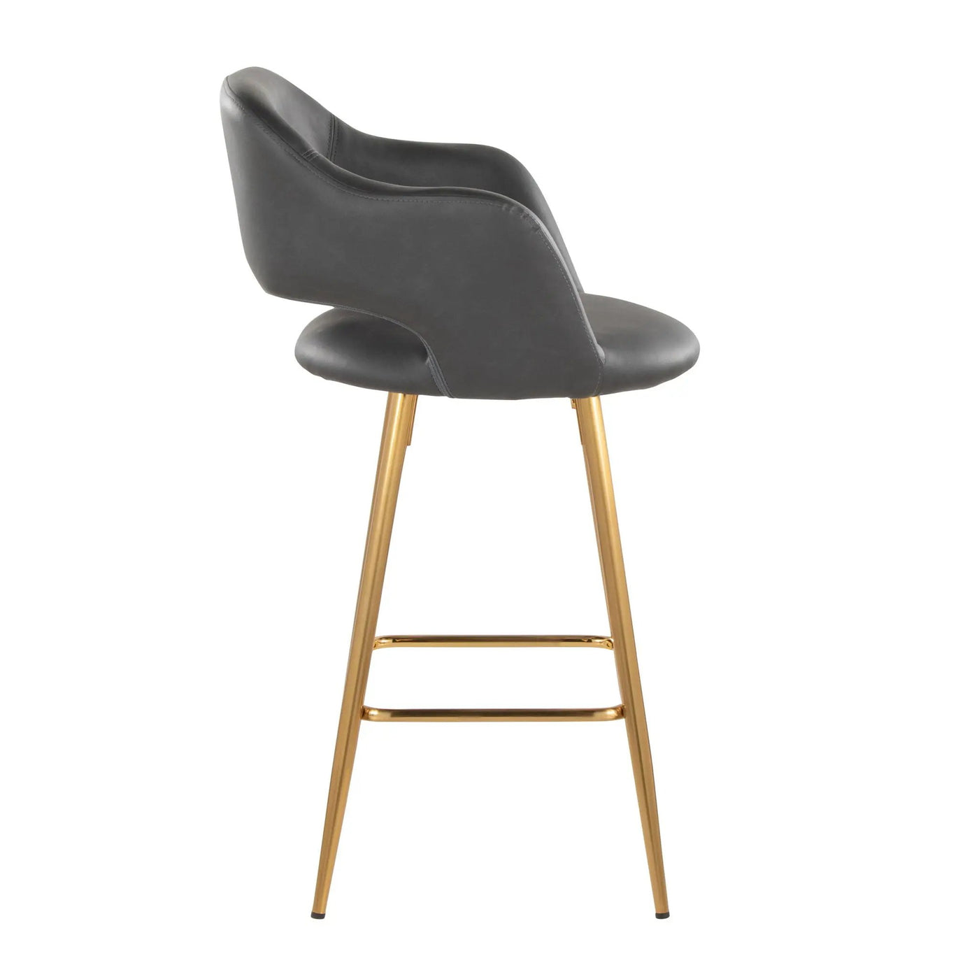 Margarite - Contemporary Fixed Height Counter Stool With Footrest (Set of 2) With Square by HouseOfZazla