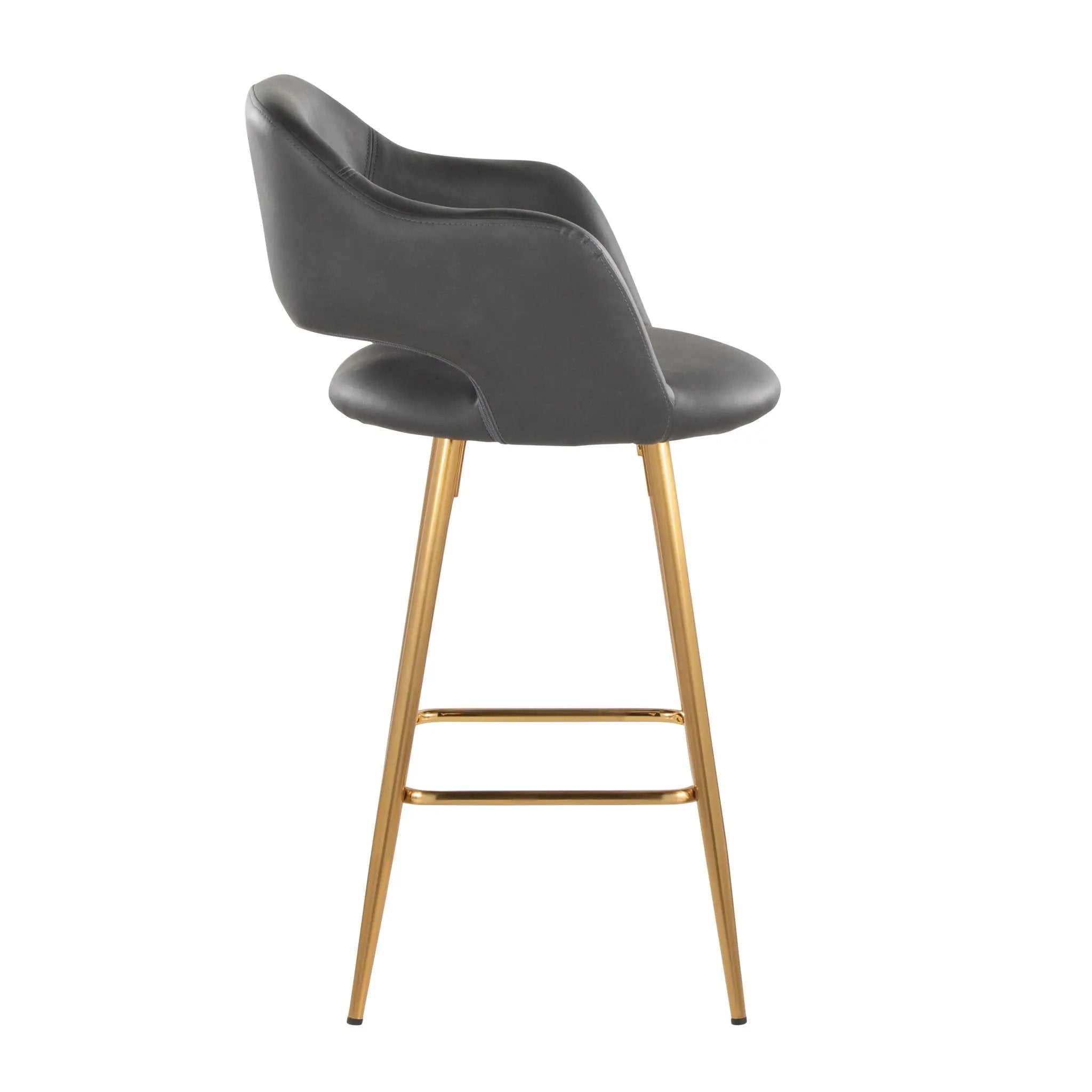 Margarite - Contemporary Fixed Height Counter Stool With Footrest (Set of 2) With Square by HouseOfZazla