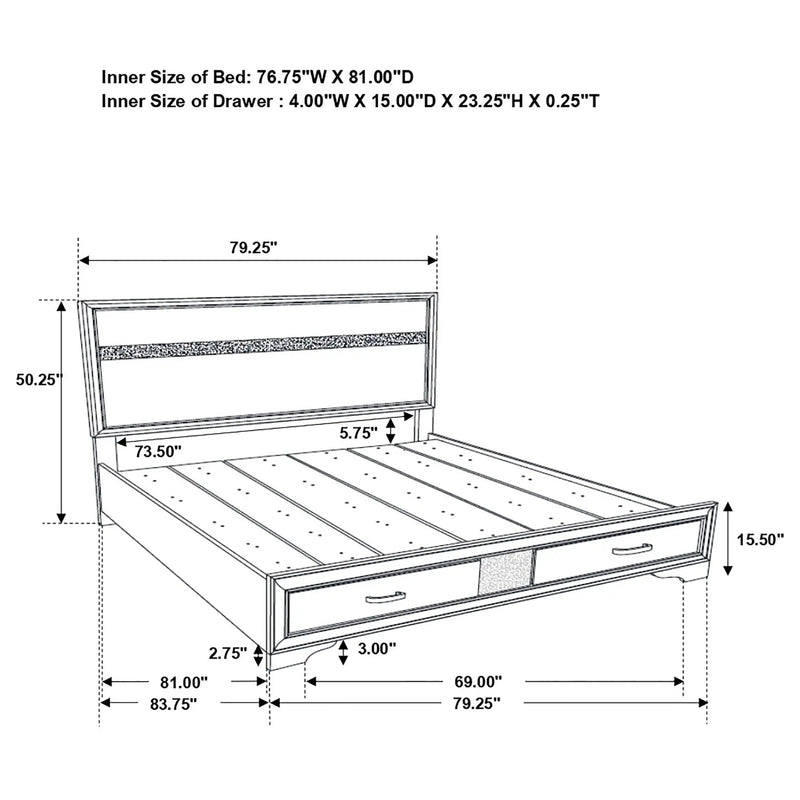 Corbin - Glittering Bedroom Set