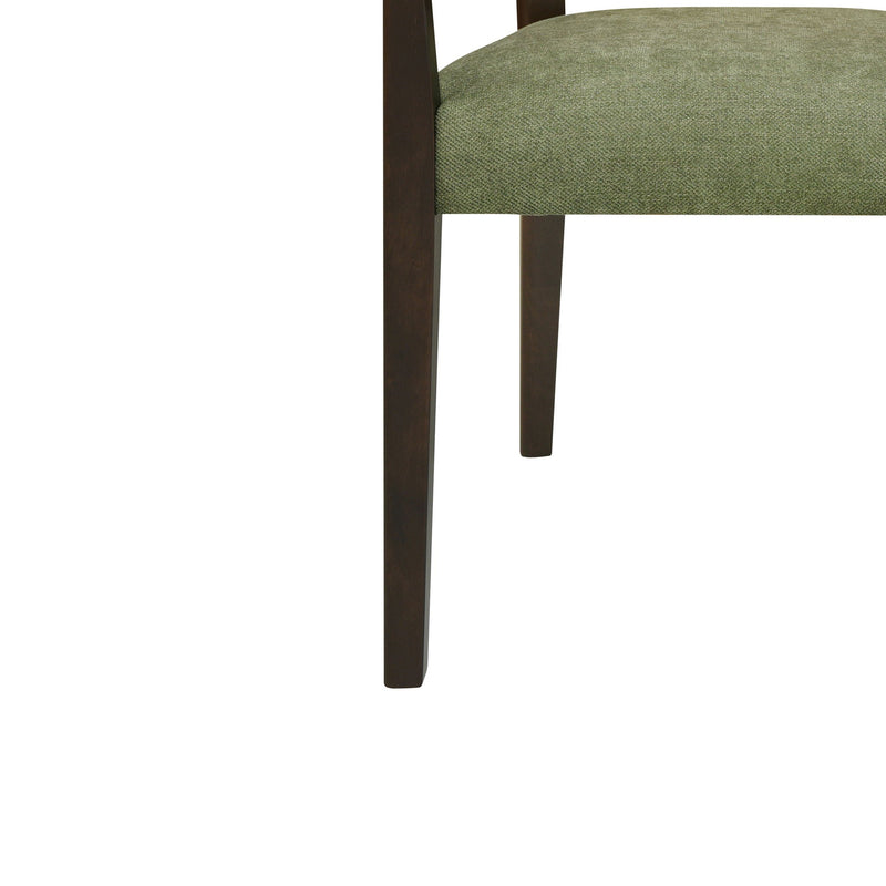 Mid Century Modern Arm Dining Chair Set With Rattan Backrest by HouseOfZazla