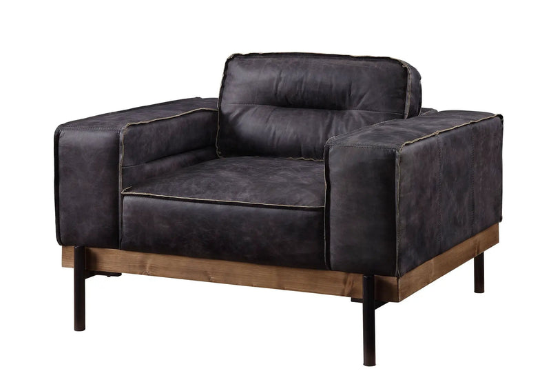 Silchester - Chair - Antique Ebony Top Grain Leather by Unique Piece Furniture