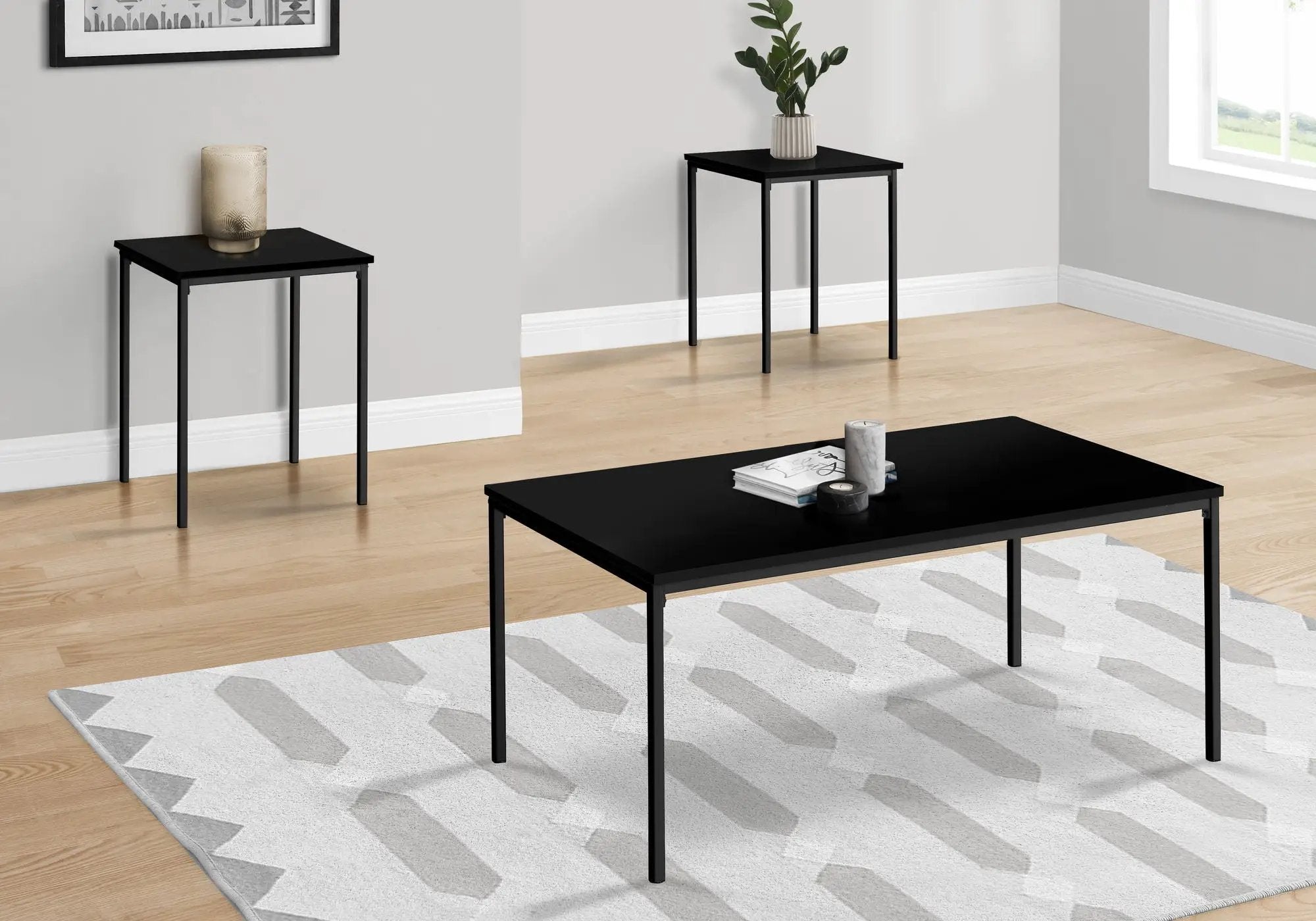 Table Set, Coffee, End, Contemporary, Modern (Set of 3) by Unique Piece Furniture