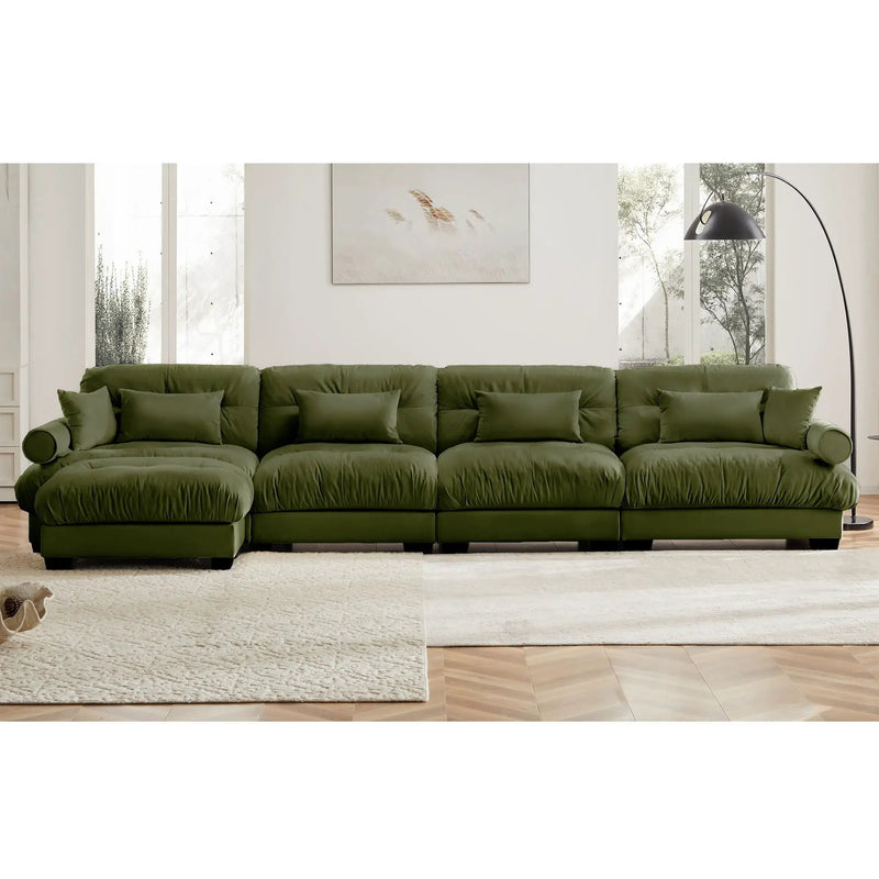 Super Comfort Oversized Modular Sectional Sofa With Movable Ottoman by Unique Piece Furniture