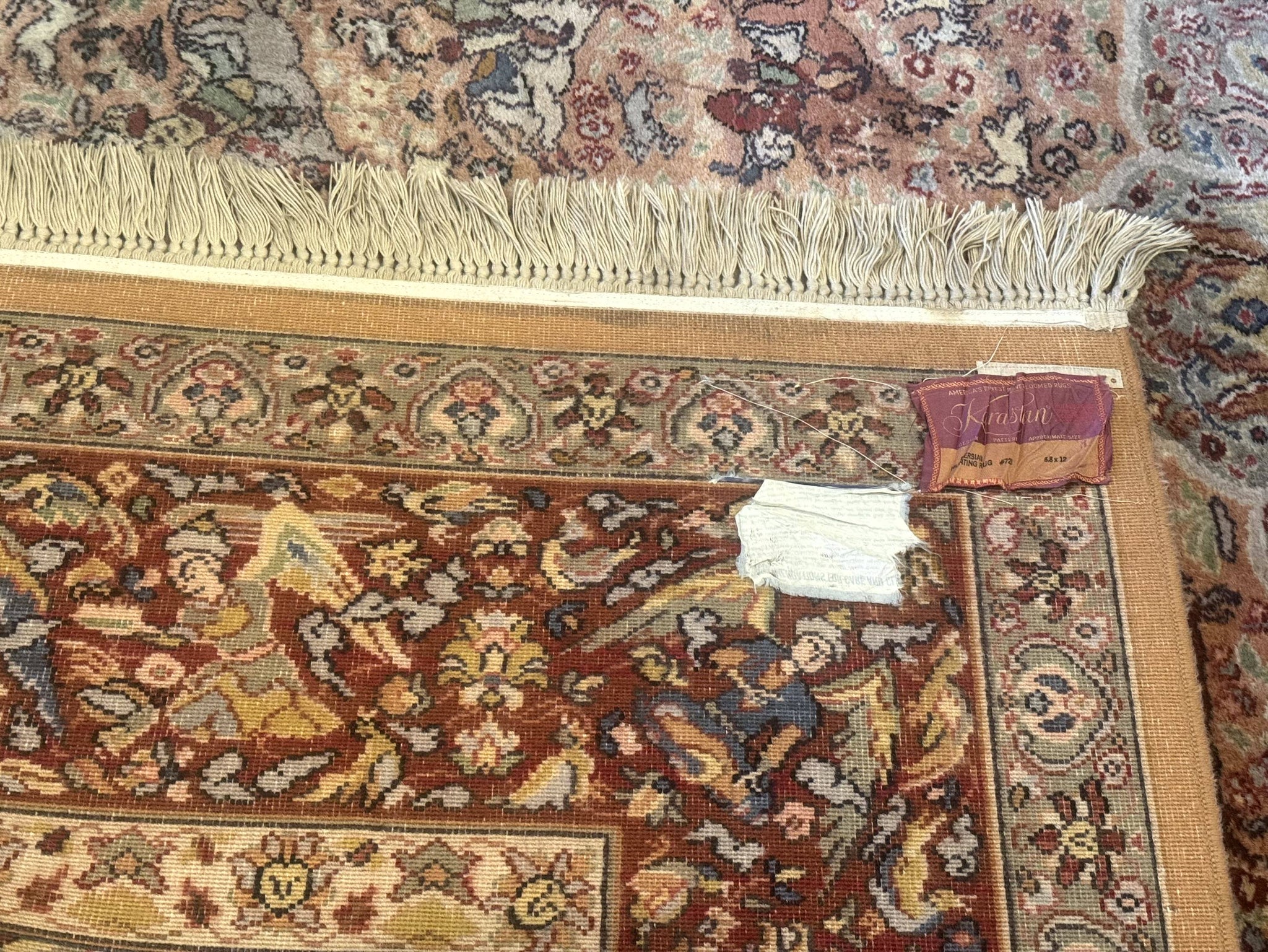 Karastan Rug 8.8 x 12 Persian Hunting Rug #723, Wool Area Rug by Jewel Rugs