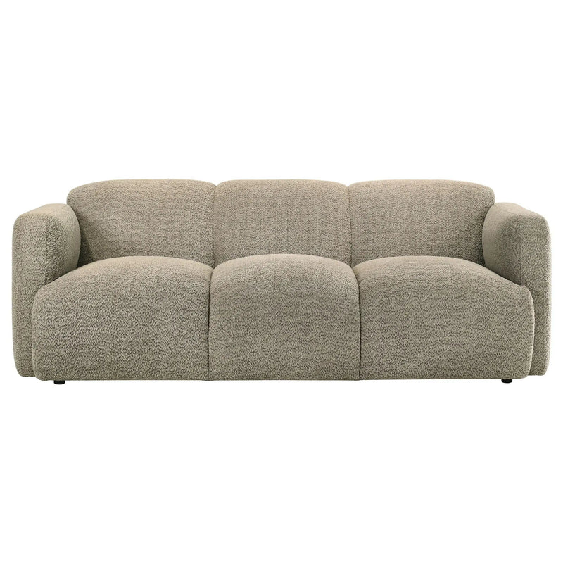 Dorset 2-piece Upholstered Round Track Arm Sofa Set Brown by Unique Piece Furniture
