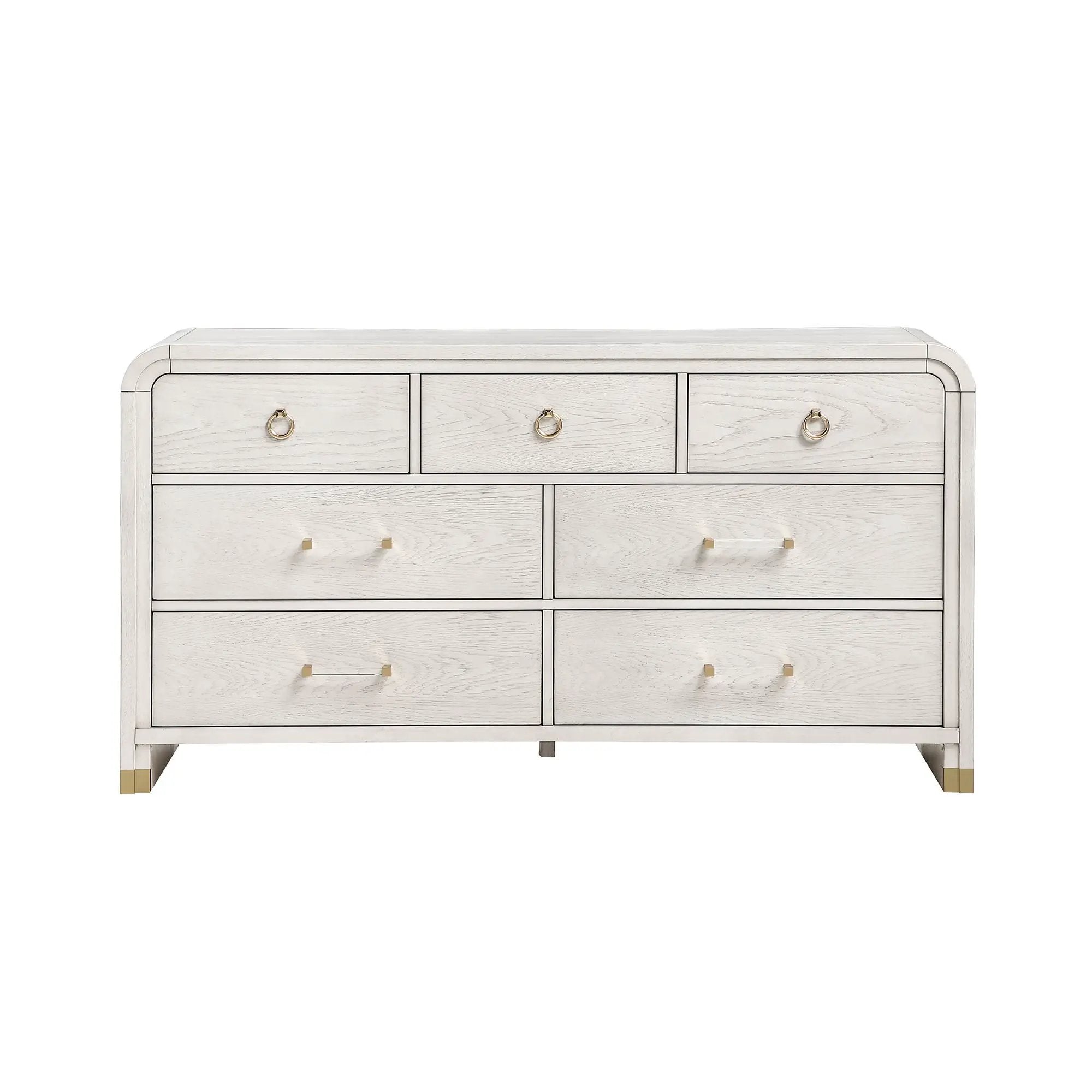 Malco - Dresser With Gold Detailing - Oak by Unique Piece Furniture