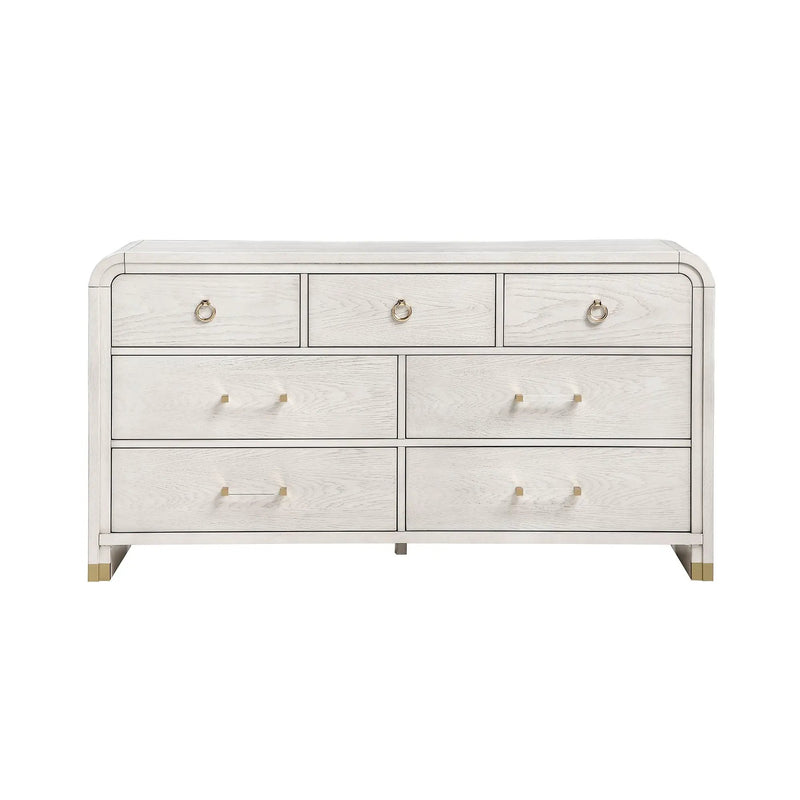 Malco - Dresser With Gold Detailing - Oak by HouseOfZazla