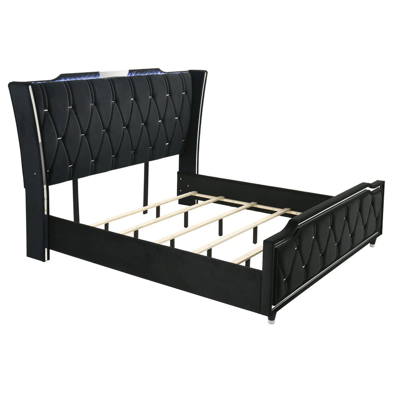 Lorient 4-piece Eastern King Bedroom Set Black by Unique Piece Furniture