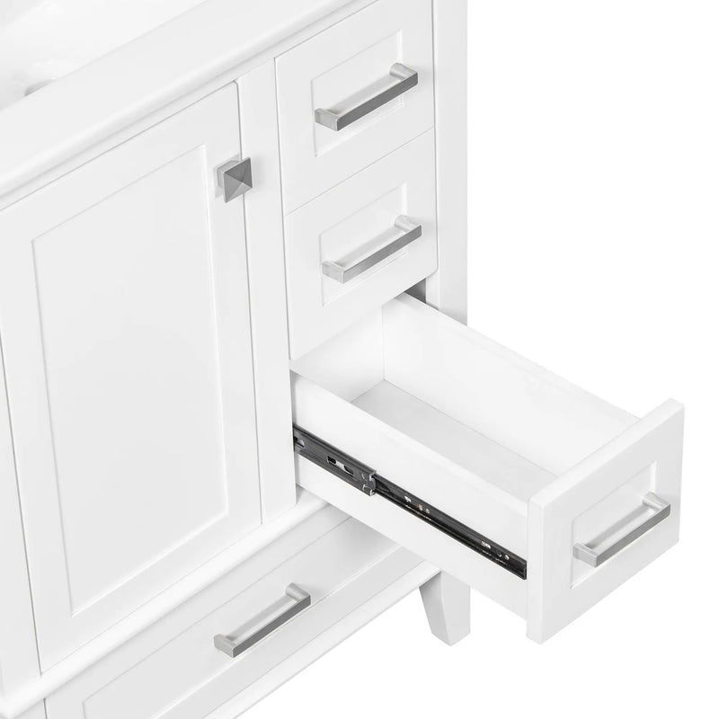 Bathroom Vanity, Modern Bathroom Cabinet With Sink Combo Set, Bathroom Storage Cabinet With A Soft Closing Door And 3 Drawers, Solid Wood Frame by HouseOfZazla